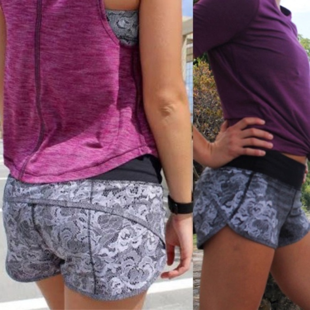 RARE Lululemon Florence Lace Speed Shorts! size 6